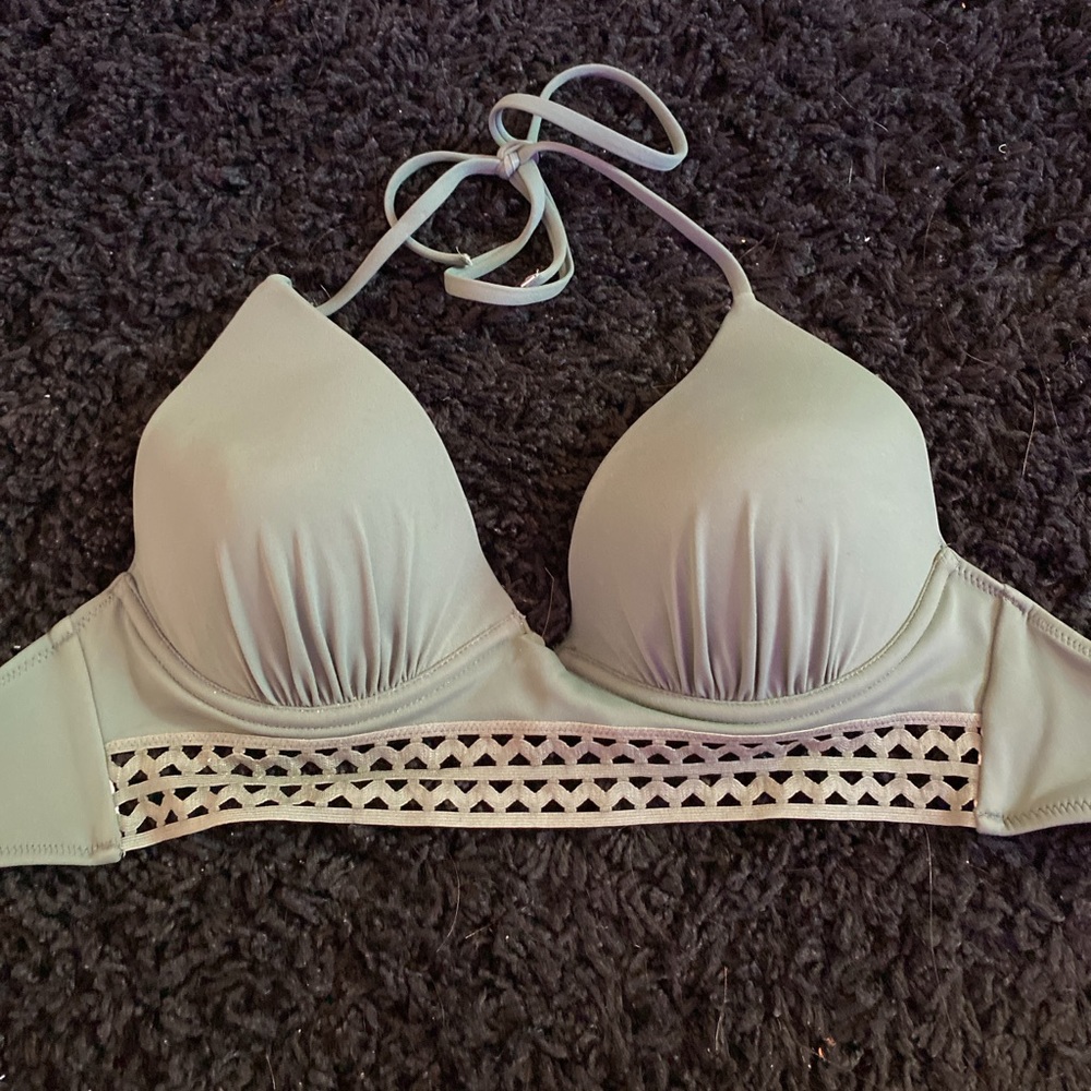 green bathing suit top